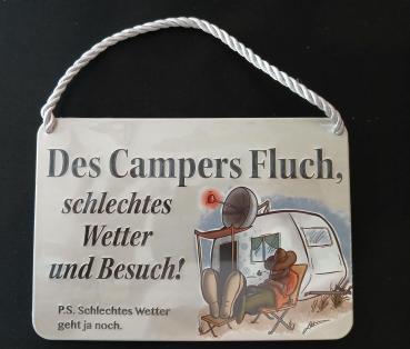 Blechschild Des Campers Fluch